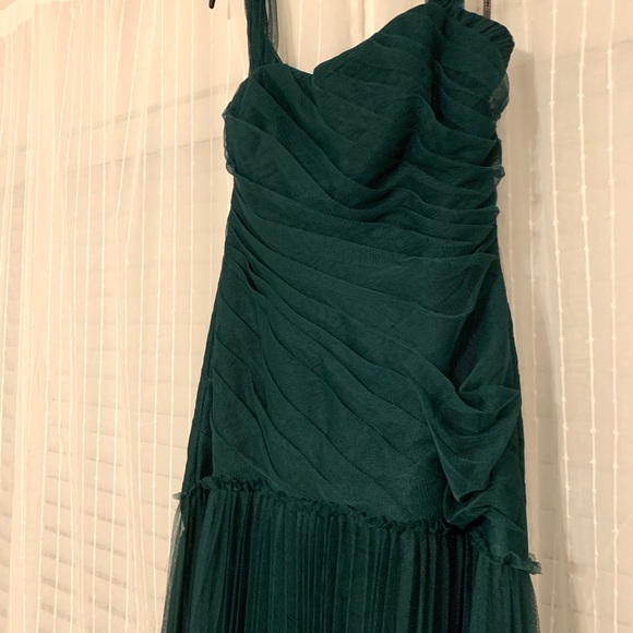 Bridesmaid Dress- Dark Green Vera Wang White - Picture 4 of 7